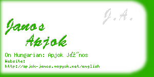 janos apjok business card